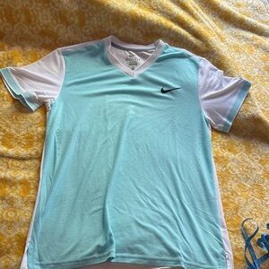 Nike Men's Light Blue and White Jersey